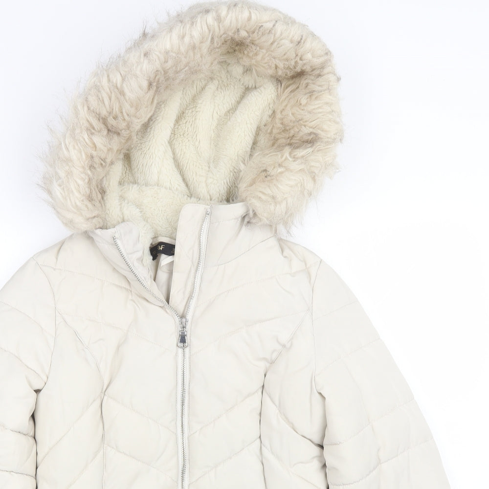F&F Womens Ivory   Parka Jacket Size 6