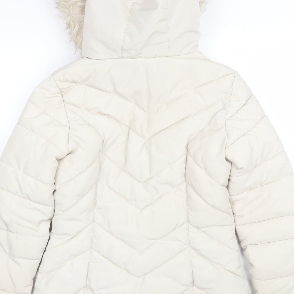 F&F Womens Ivory   Parka Jacket Size 6
