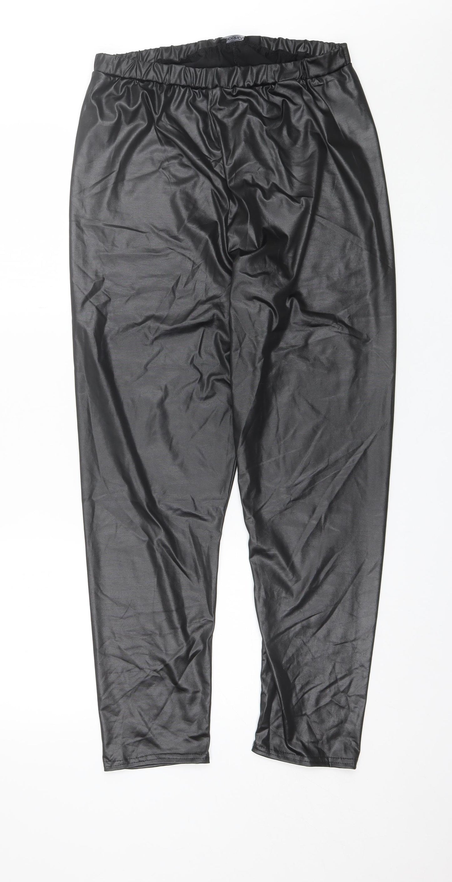 Boohoo Womens Black  Polyester Trousers  Size 18 L27 in Regular