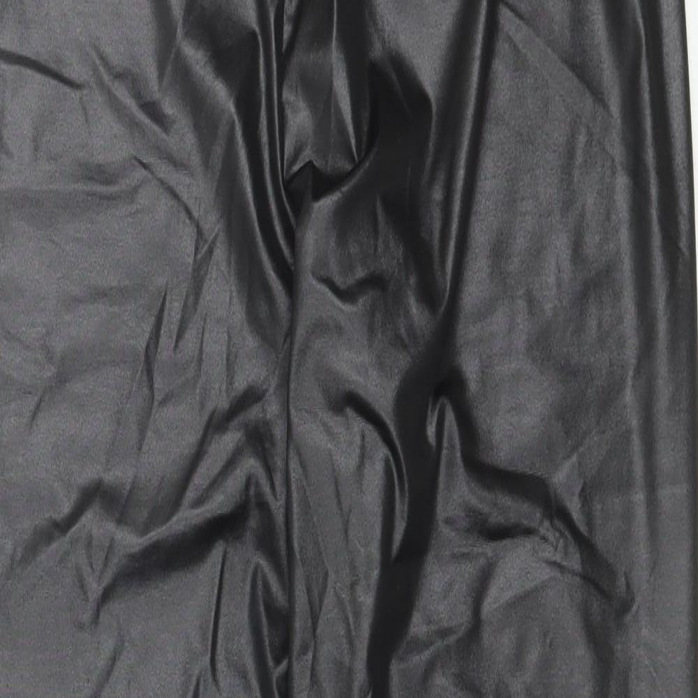 Boohoo Womens Black  Polyester Trousers  Size 18 L27 in Regular