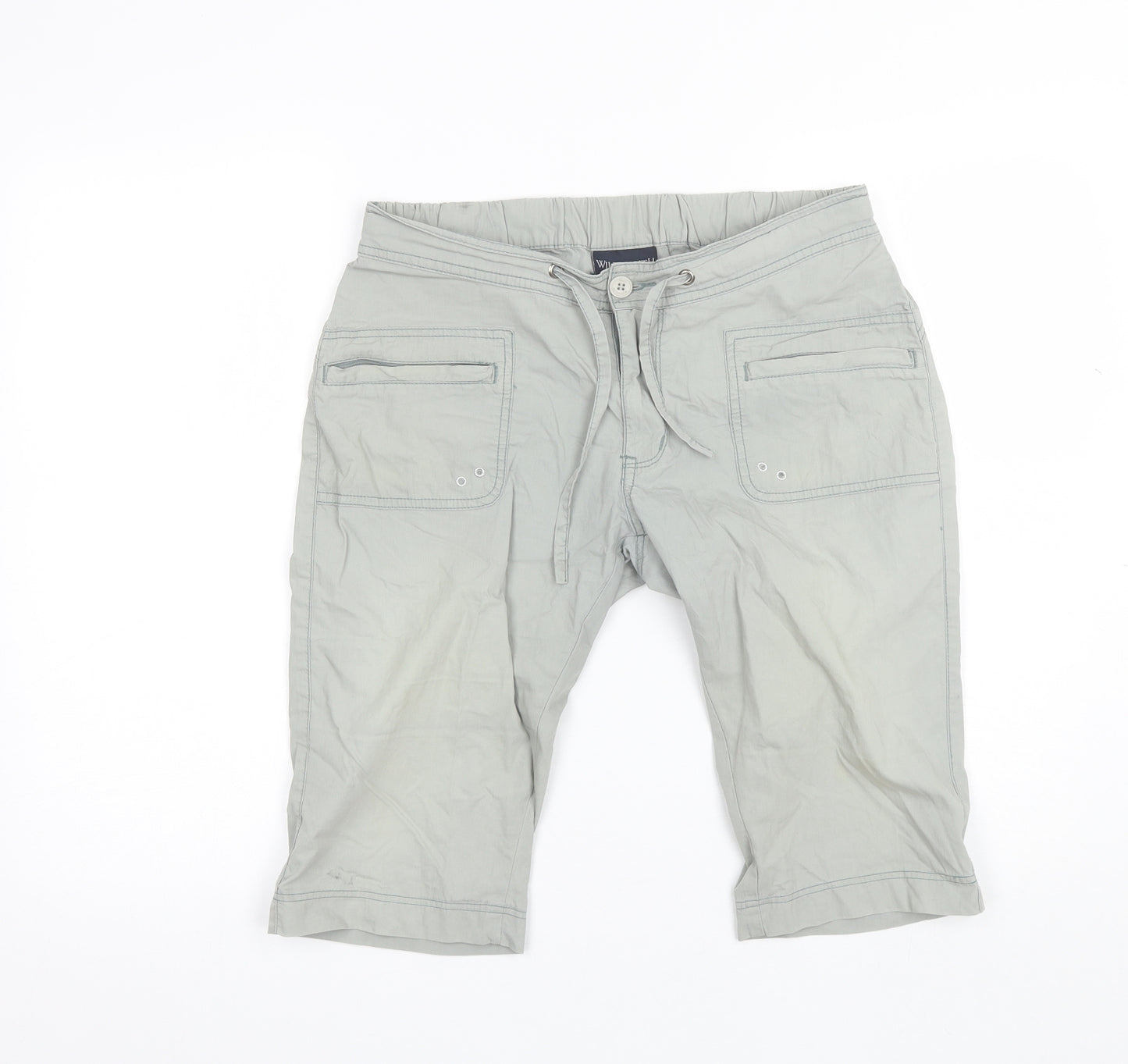 Wild South Womens Grey  Cotton Bermuda Shorts Size 10 L12 in Regular