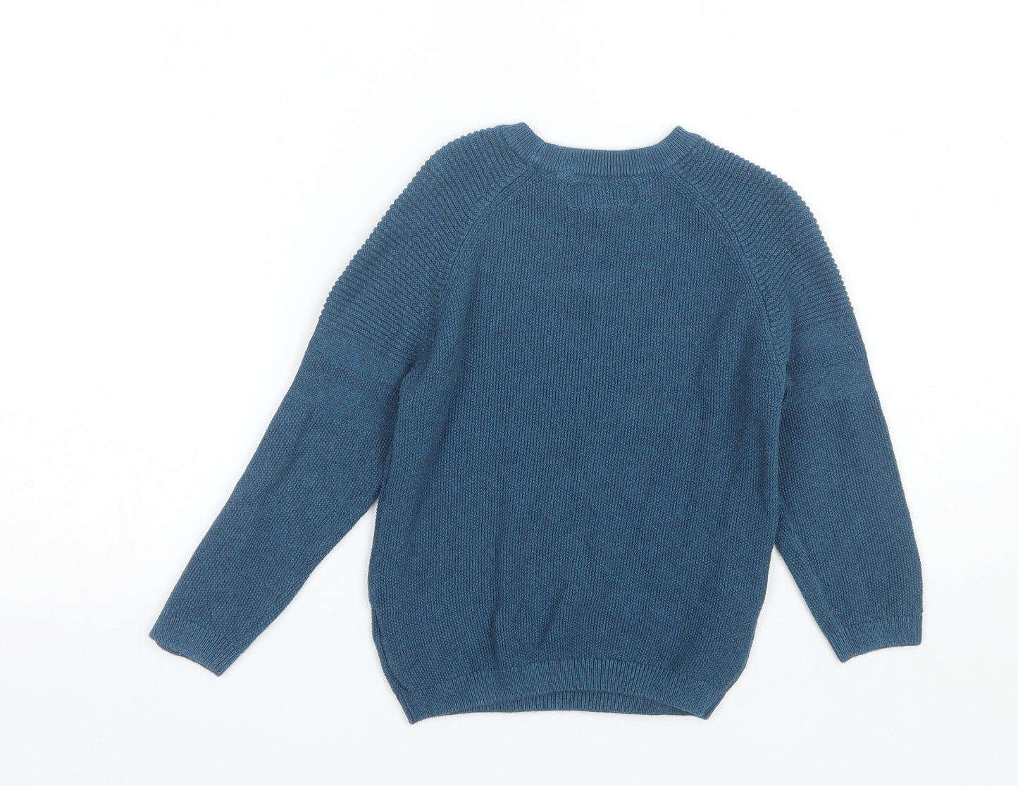 NEXT Boys Blue Round Neck  Cotton Pullover Jumper Size 5 Years
