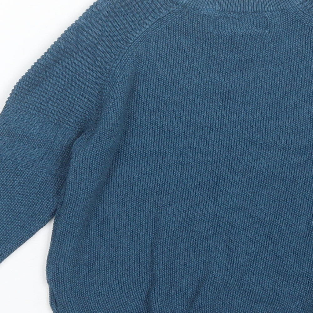 NEXT Boys Blue Round Neck  Cotton Pullover Jumper Size 5 Years
