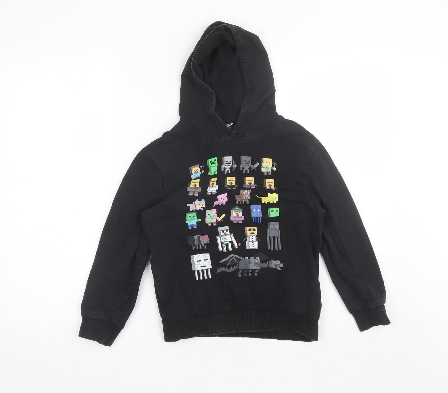 Vanilla Underground Boys Black  Cotton Pullover Hoodie Size 7-8 Years