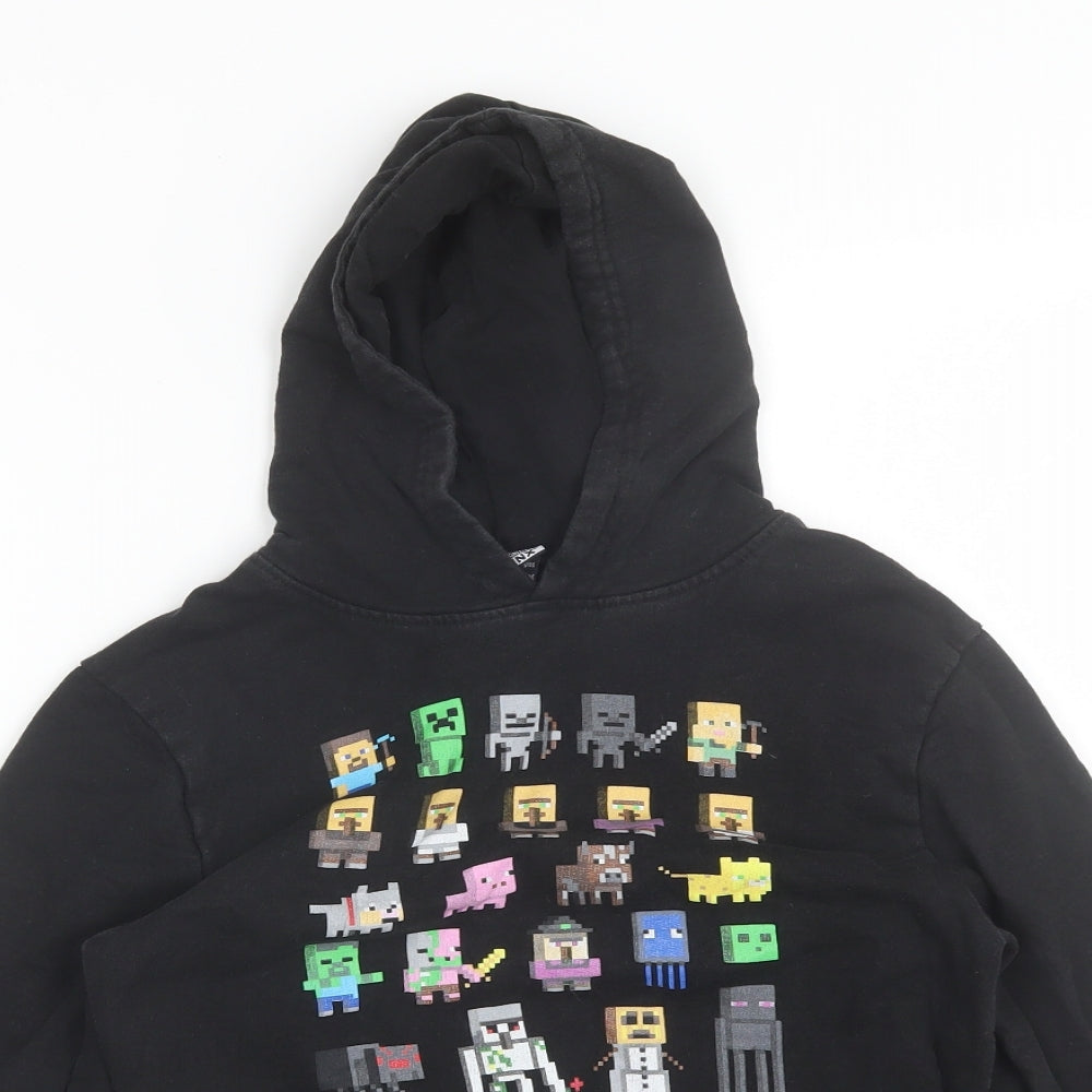 Vanilla Underground Boys Black  Cotton Pullover Hoodie Size 7-8 Years