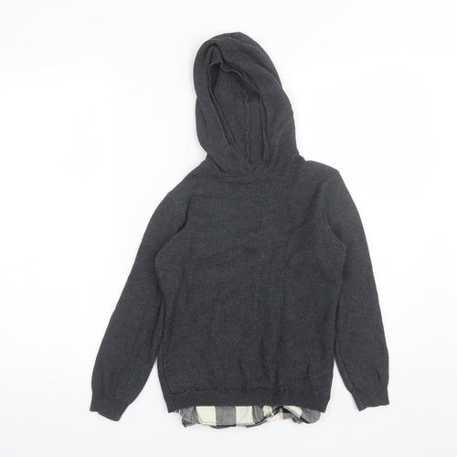 Primark Boys Grey  Cotton Pullover Hoodie Size 7-8 Years