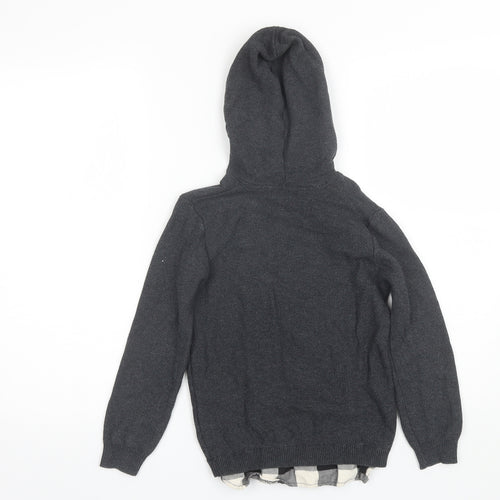 Primark Boys Grey  Cotton Pullover Hoodie Size 7-8 Years