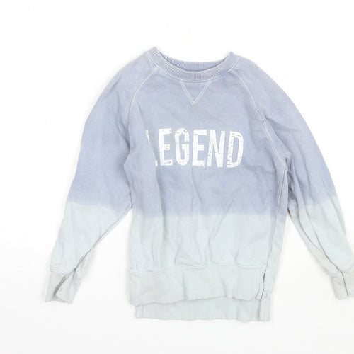 Matalan Boys Blue Round Neck  Cotton Pullover Jumper Size 6 Years   - Legend