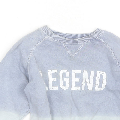 Matalan Boys Blue Round Neck  Cotton Pullover Jumper Size 6 Years   - Legend
