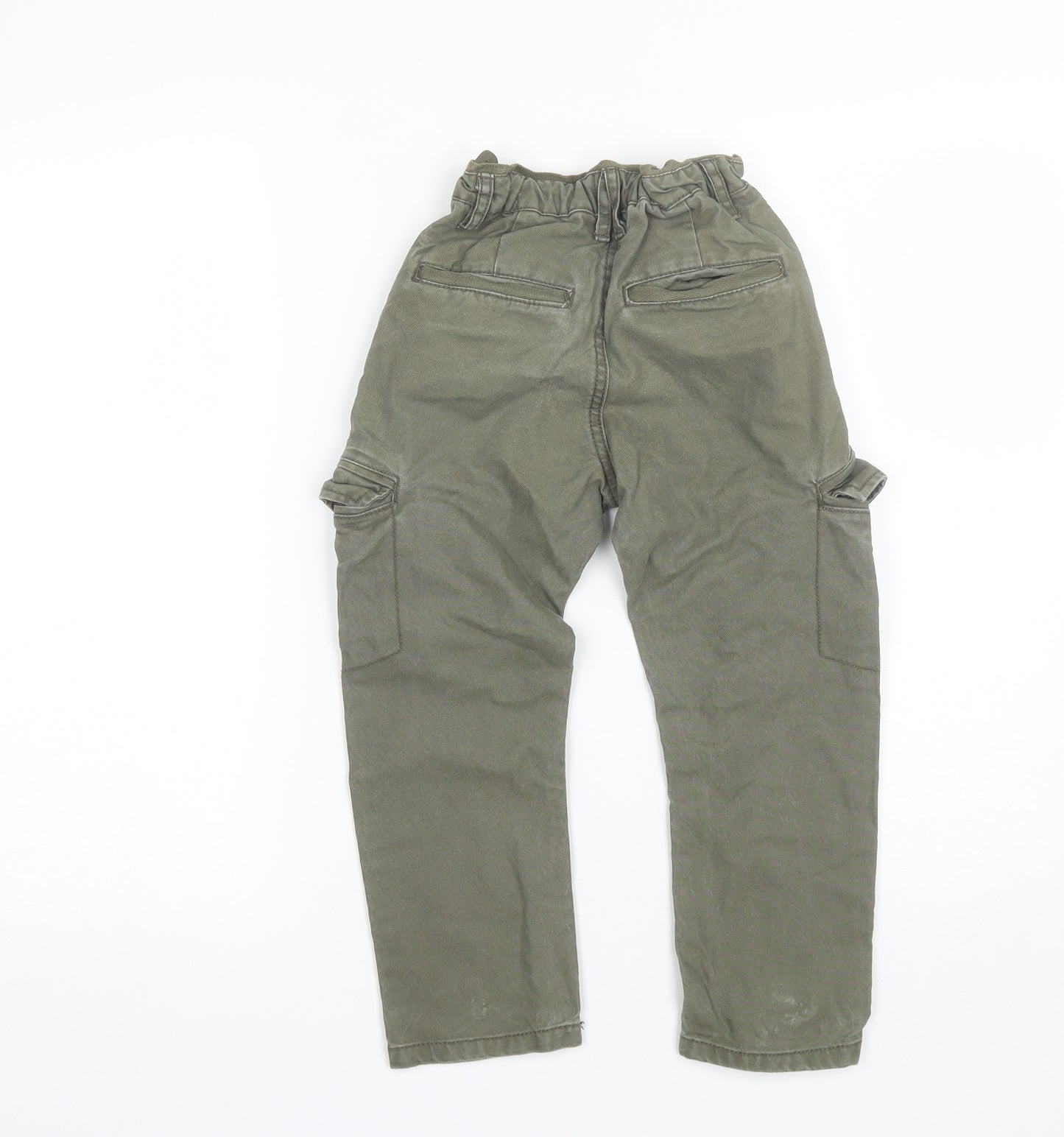 Matalan Boys Green  Cotton Cargo Trousers Size 6 Years  Regular