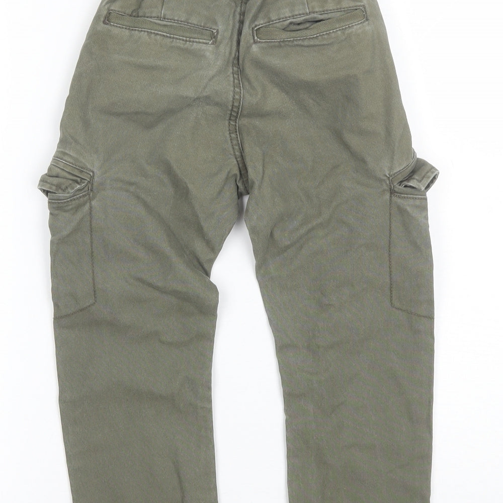 Matalan Boys Green  Cotton Cargo Trousers Size 6 Years  Regular