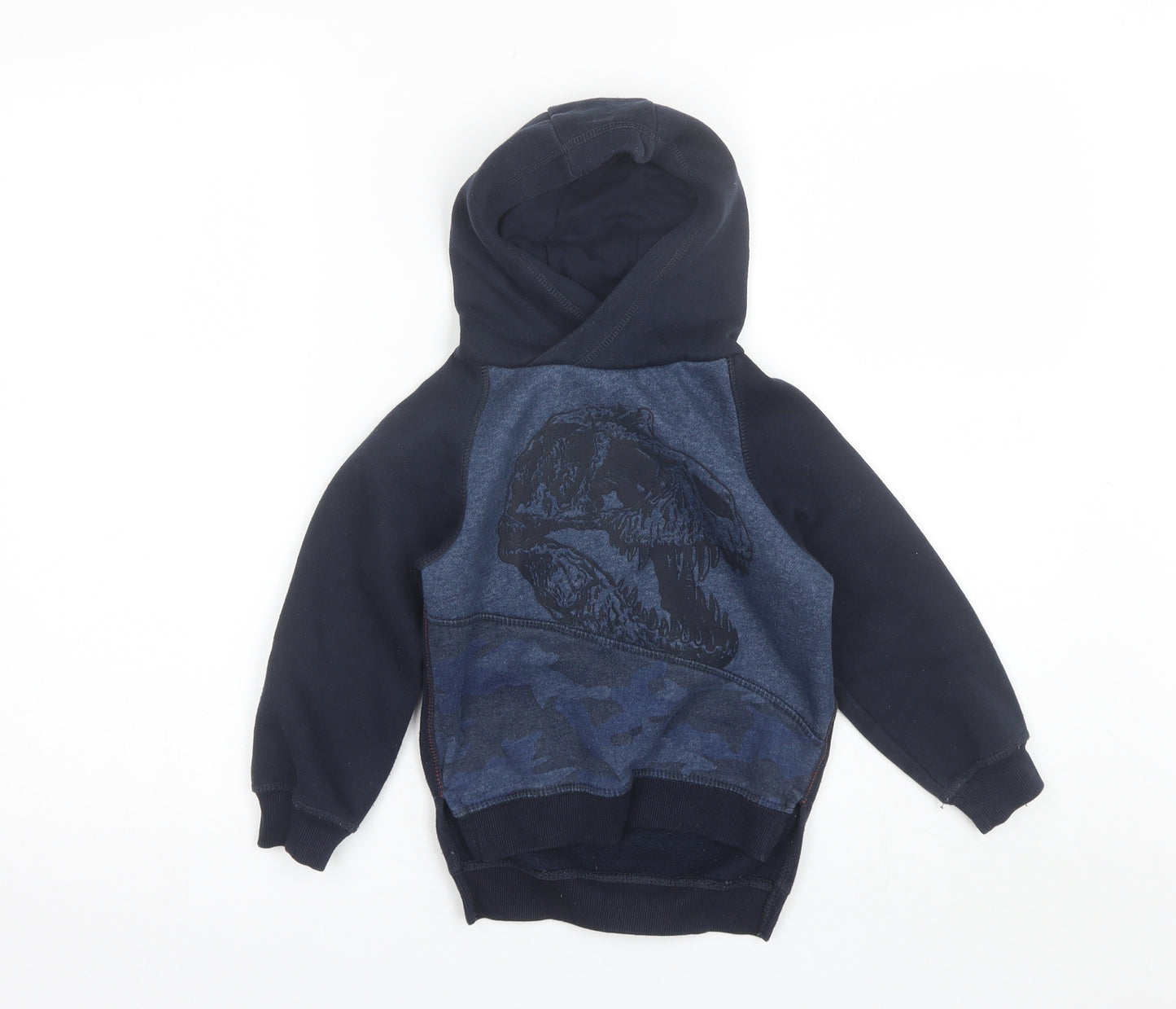 Matalan Boys Blue  Polyester Pullover Hoodie Size 4 Years   - Jurassic Park