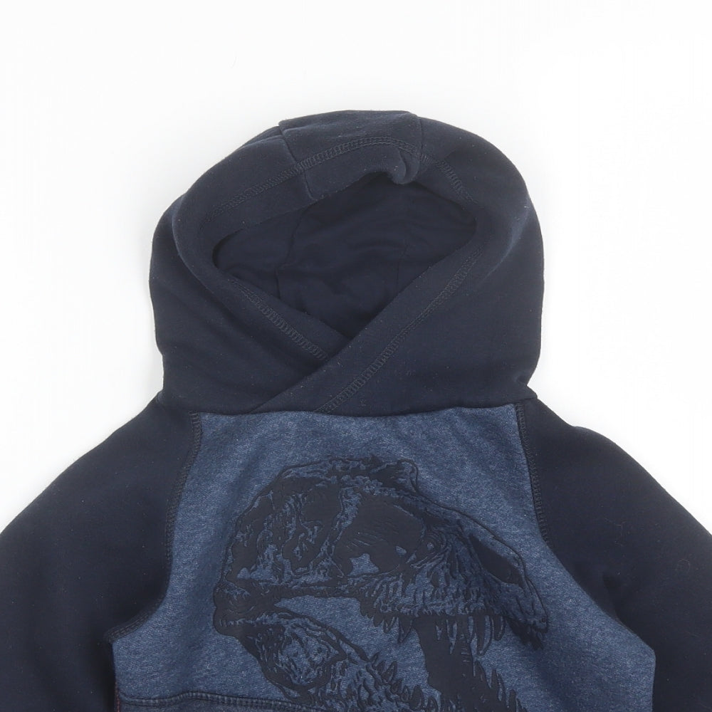 Matalan Boys Blue  Polyester Pullover Hoodie Size 4 Years   - Jurassic Park