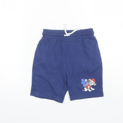 George Boys Blue  Cotton Sweat Shorts Size 5-6 Years  Regular  - Paw patrol