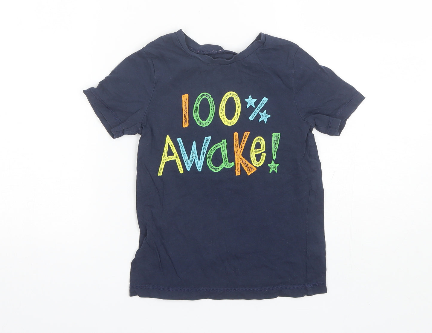 George Boys Blue  Cotton  Pyjama Top Size 5-6 Years