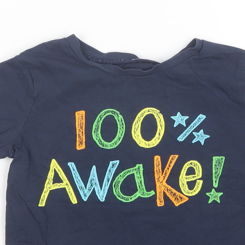 George Boys Blue  Cotton  Pyjama Top Size 5-6 Years