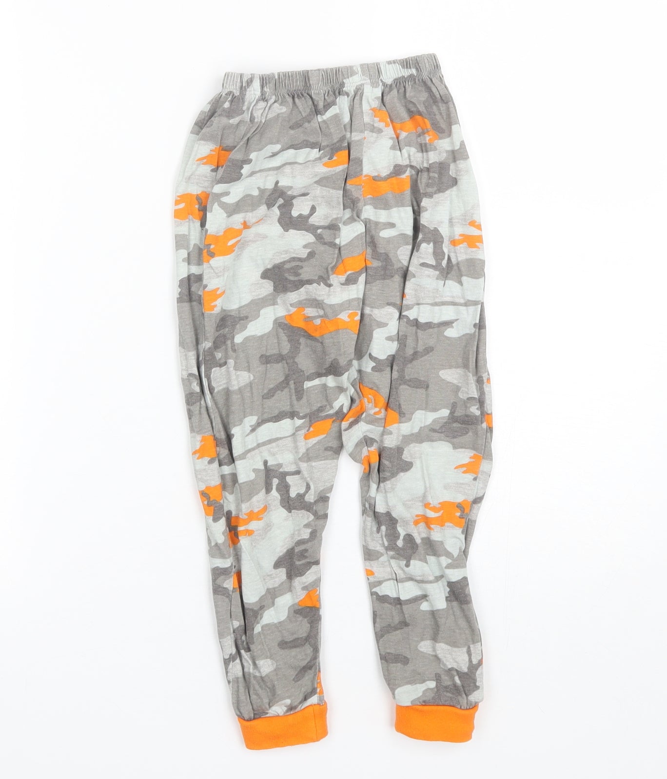 Preworn Boys Orange Camouflage Cotton  Pyjama Pants Size 5-6 Years