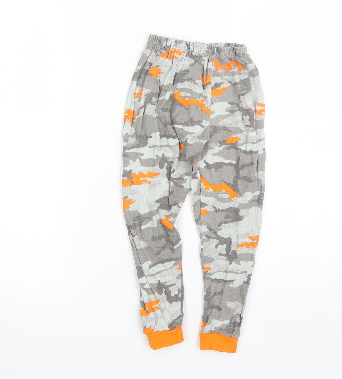Preworn Boys Orange Camouflage Cotton  Pyjama Pants Size 5-6 Years