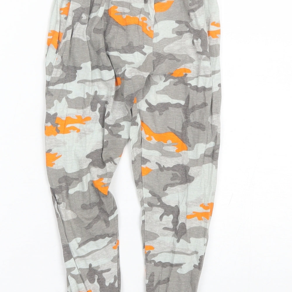 Preworn Boys Orange Camouflage Cotton  Pyjama Pants Size 5-6 Years