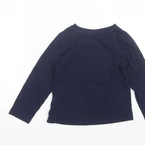 Hullabaloo Boys Blue Solid Polyester  Pyjama Top Size 5-6 Years   - Space