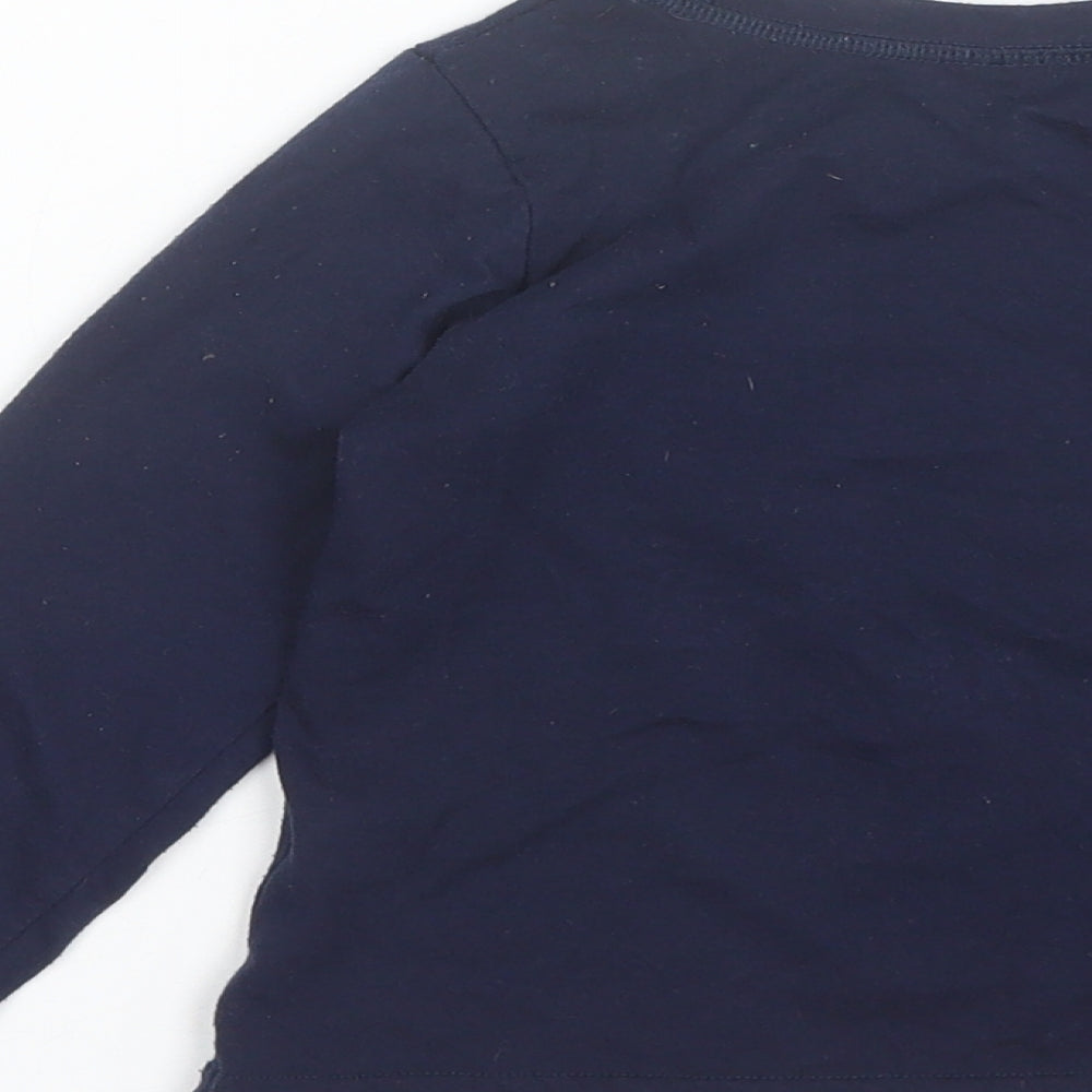 Hullabaloo Boys Blue Solid Polyester  Pyjama Top Size 5-6 Years   - Space
