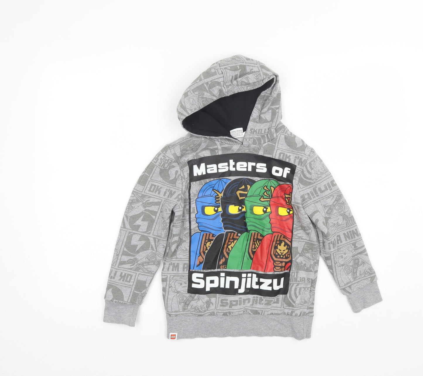 C&A Boys Grey  Cotton Pullover Hoodie Size 9 Years   - LEGO