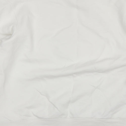 B&C Womens White Round Neck  Cotton Pullover Jumper Size XL