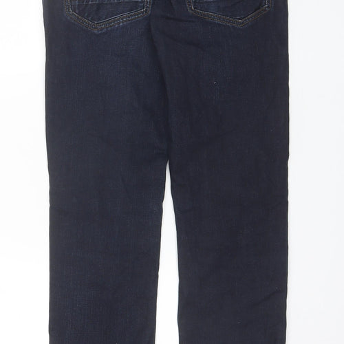River Island Mens Blue  Cotton Straight Jeans Size 28 in L30 in Regular