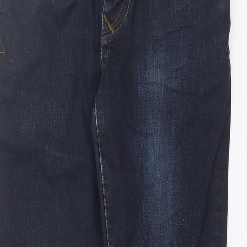 River Island Mens Blue  Cotton Straight Jeans Size 28 in L30 in Regular