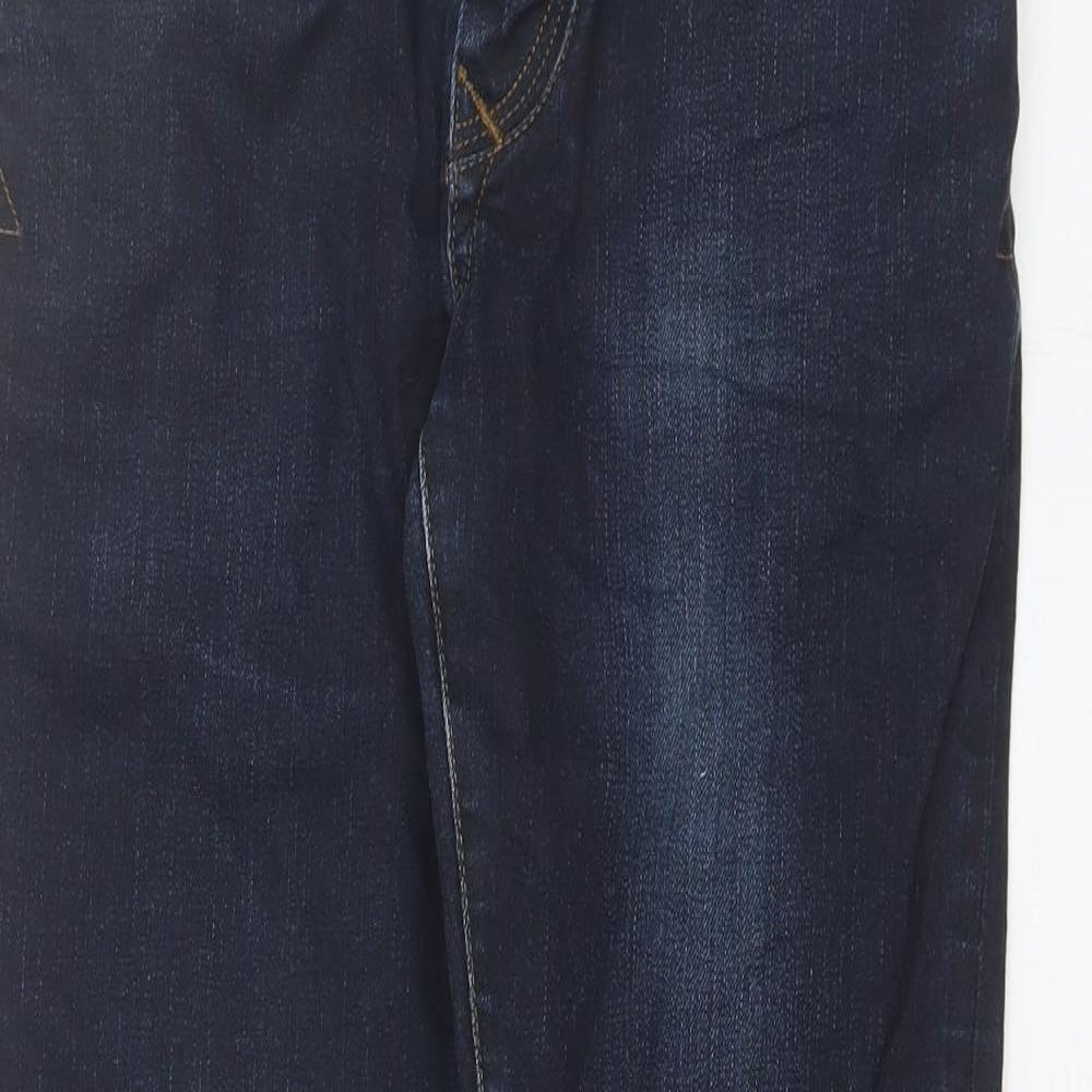 River Island Mens Blue  Cotton Straight Jeans Size 28 in L30 in Regular