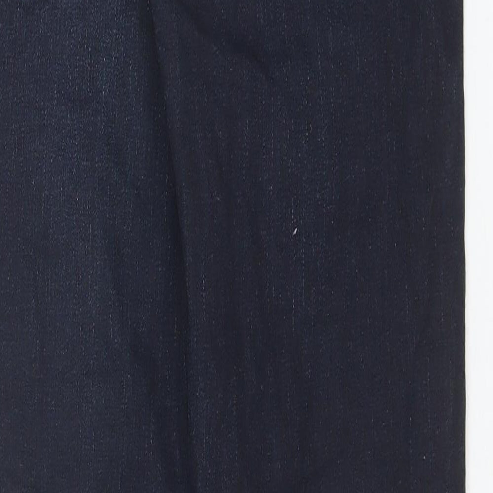 River Island Mens Blue  Cotton Straight Jeans Size 28 in L30 in Regular