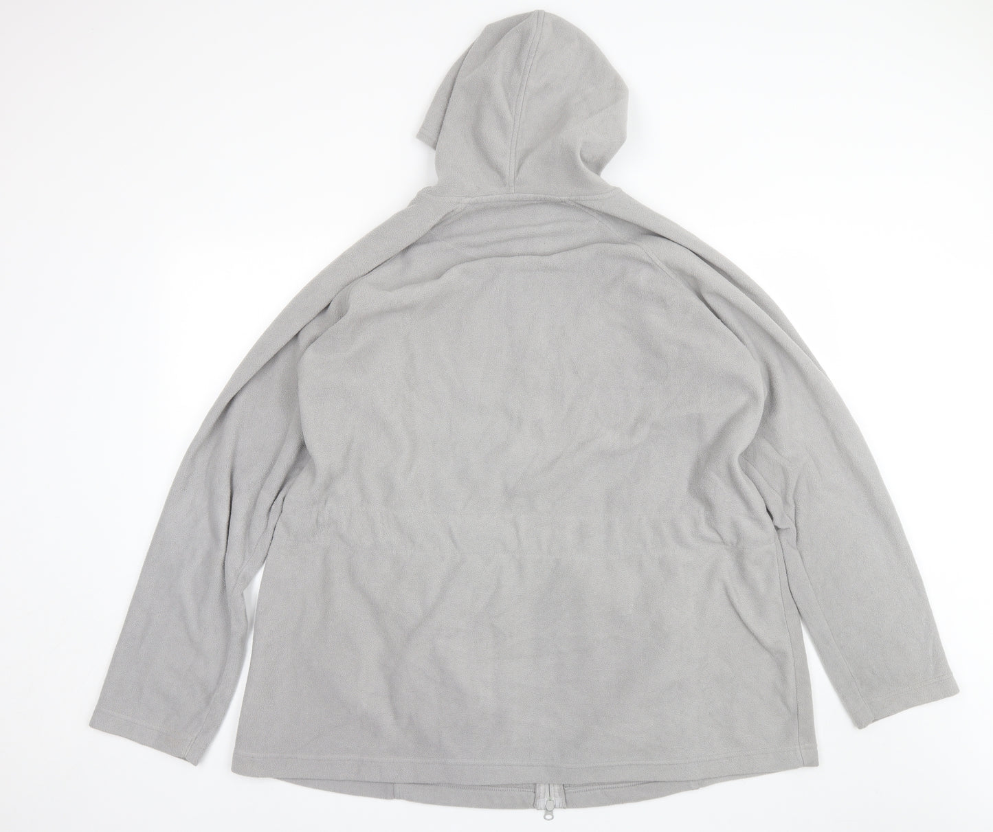 Body Star Womens Grey  Polyester Full Zip Hoodie Size 24
