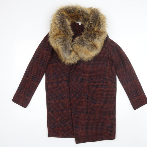 Redherring Womens Red   Overcoat Jacket Size 10