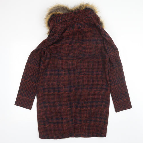 Redherring Womens Red   Overcoat Jacket Size 10