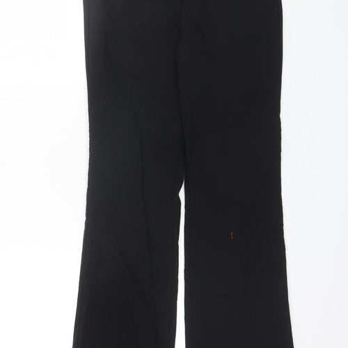 Papaya Womens Black  Viscose Dress Pants Trousers Size 8 L28 in Regular