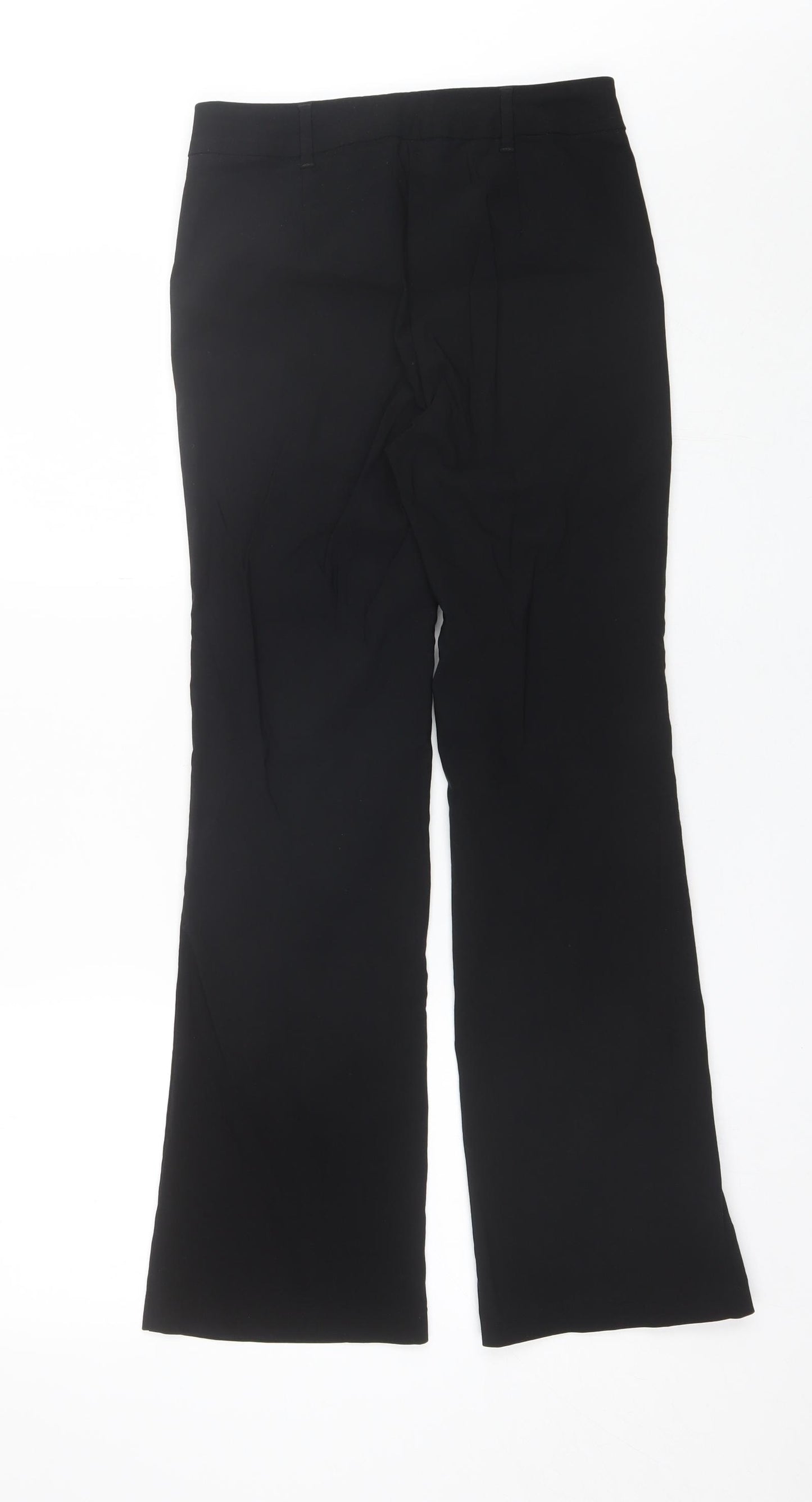 Papaya Womens Black  Viscose Dress Pants Trousers Size 8 L28 in Regular