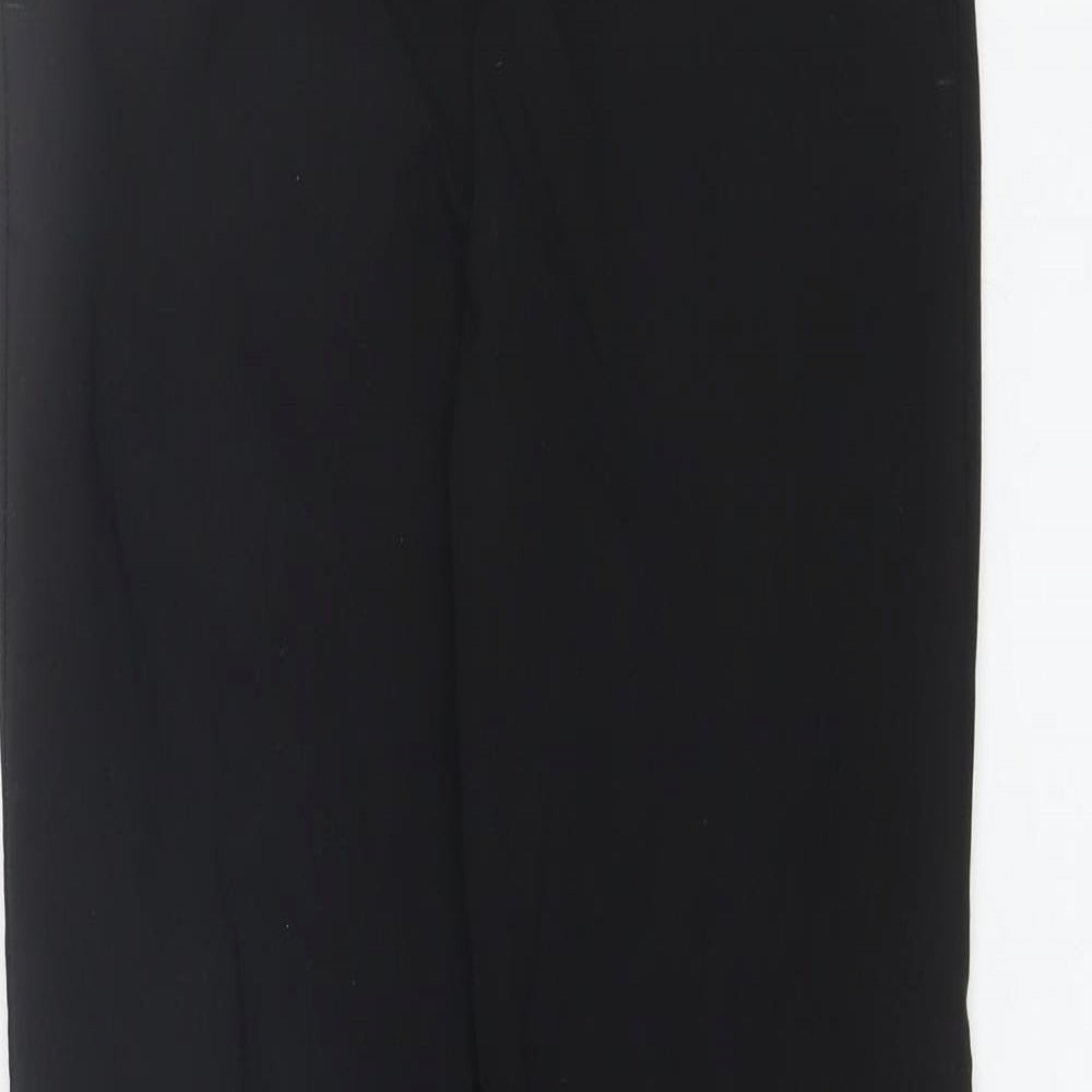 Papaya Womens Black  Viscose Dress Pants Trousers Size 8 L28 in Regular