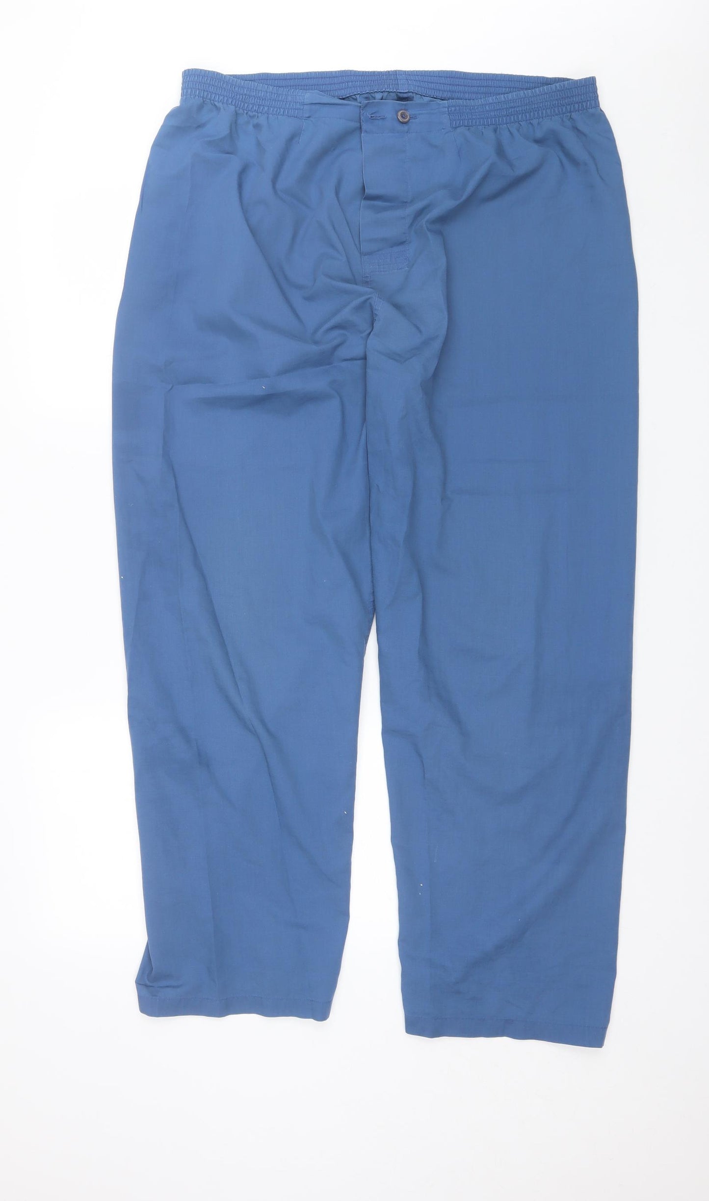 Debenhams Mens Blue Solid Polyester  Pyjama Pants Size L