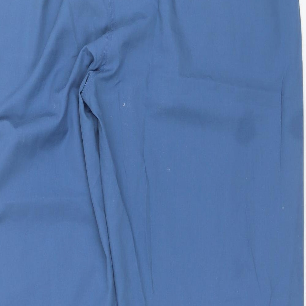 Debenhams Mens Blue Solid Polyester  Pyjama Pants Size L