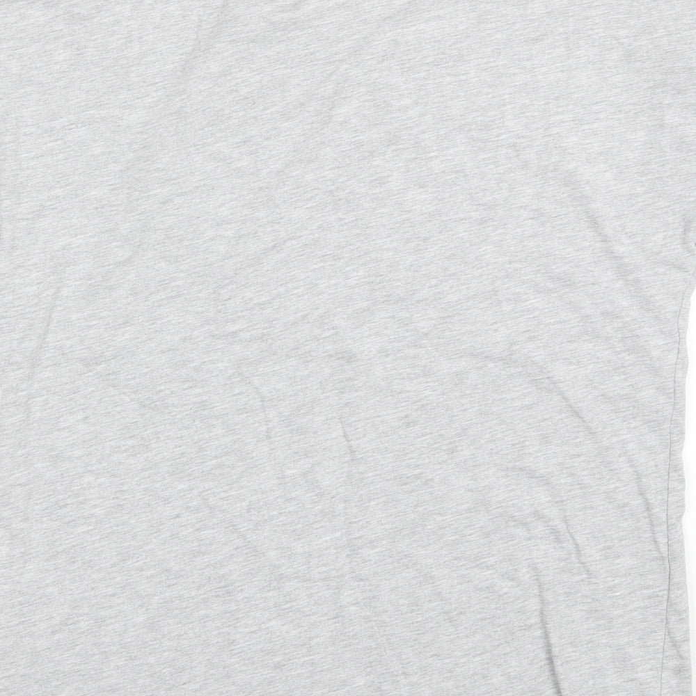 Papaya Womens Grey  Cotton Basic T-Shirt Size 10 Round Neck