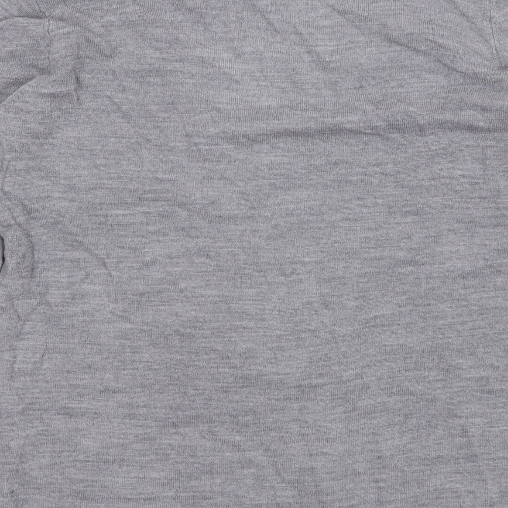 Primark Womens Grey Round Neck  Acrylic Pullover Jumper Size S