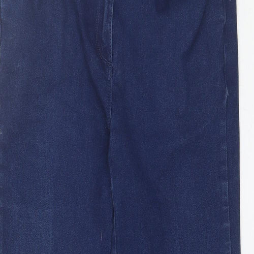 Preworn Womens Blue  Cotton Straight Jeans Size 12 L25 in Regular