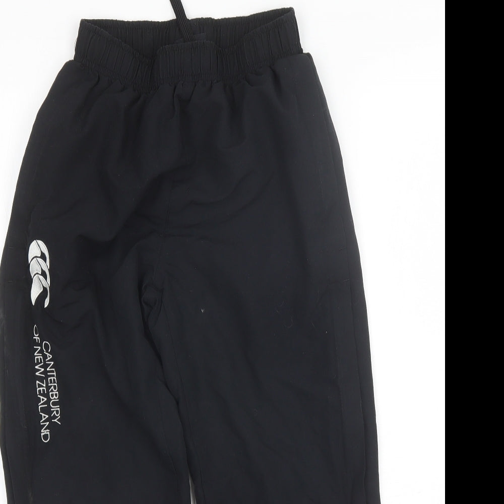 Canterbury Boys Black  Polyester Sweatpants Trousers Size 10 Years  Regular