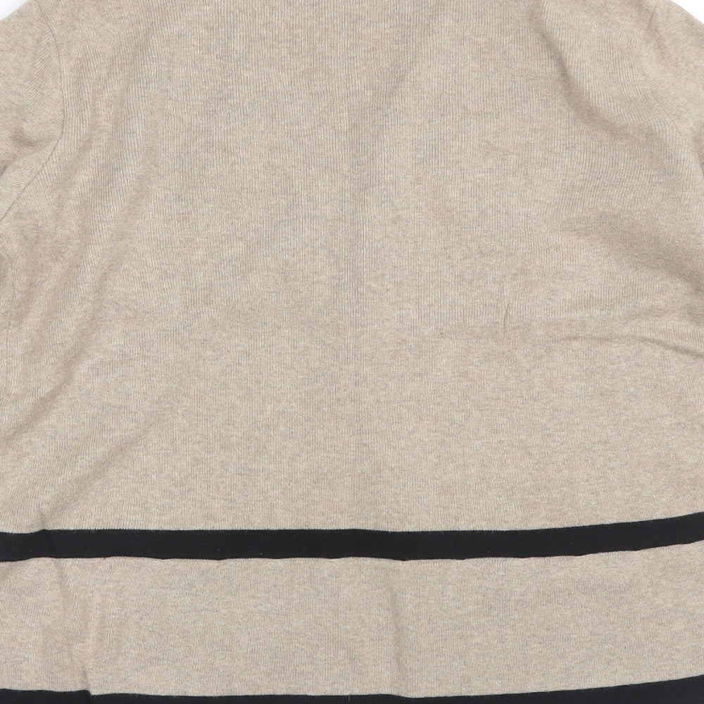 Per Una Womens Brown V-Neck  Cotton Cardigan Jumper Size 14