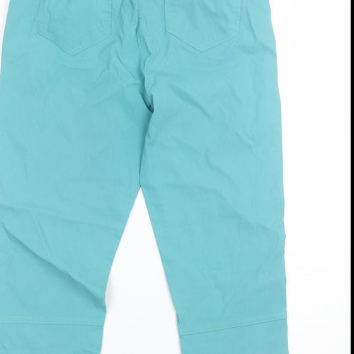 Charles Vogele Womens Blue  Viscose Trousers  Size 12 L22 in Regular  - Size 40
