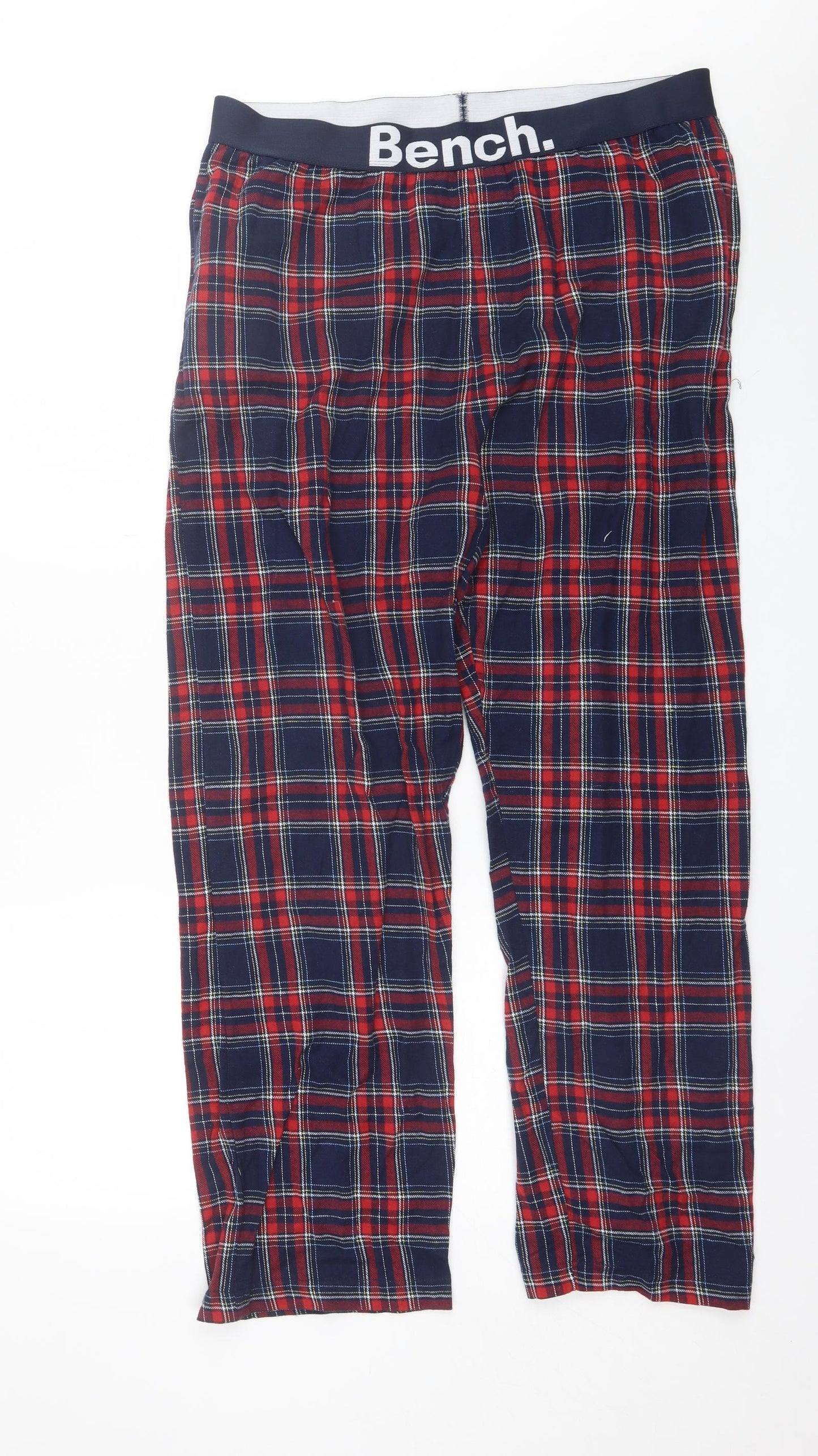 Bench Mens Blue Plaid Cotton  Pyjama Pants Size L