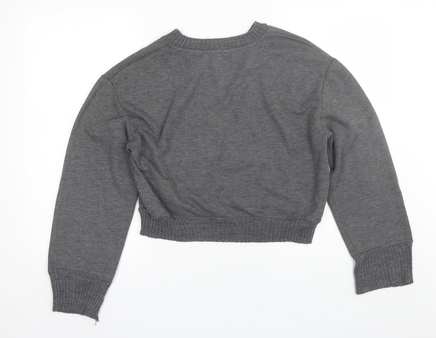 Zara Womens Grey Round Neck  Polyester Pullover Jumper Size M