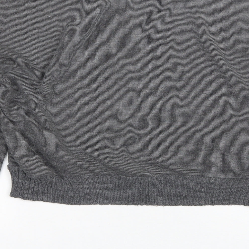 Zara Womens Grey Round Neck  Polyester Pullover Jumper Size M