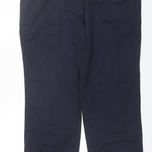 Marks and Spencer Mens Blue  Cotton Chino Trousers Size 40 L29 in Regular