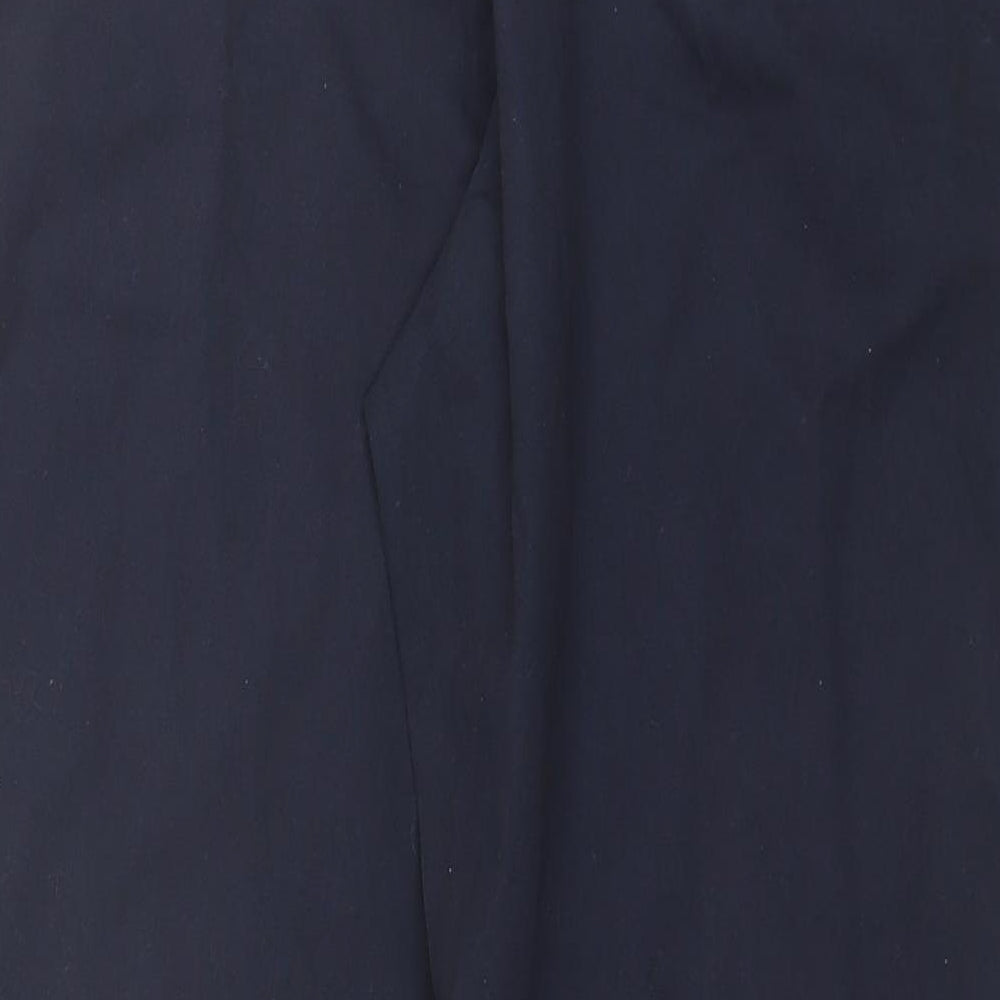 Marks and Spencer Mens Blue  Cotton Chino Trousers Size 40 L29 in Regular